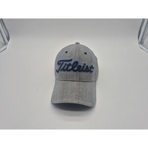 Titleist Plaid Adjustable Strap Back Golf Hat White & Blue Embroidered Logo